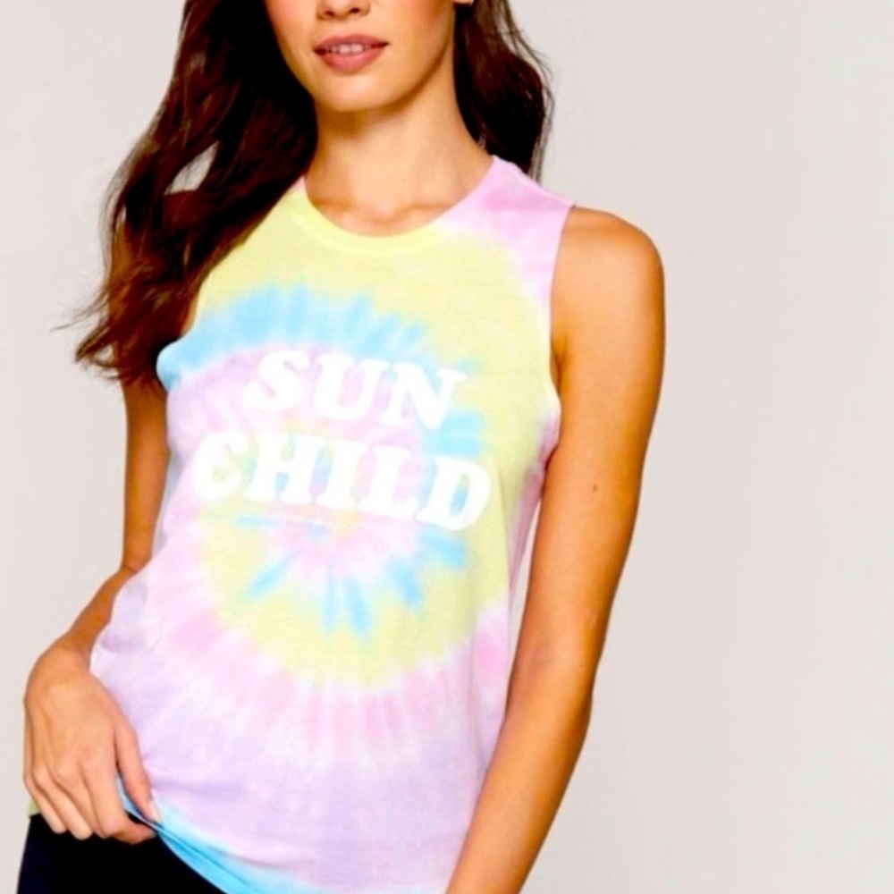 Sun Child Tie-Dye Muscle Tank Top